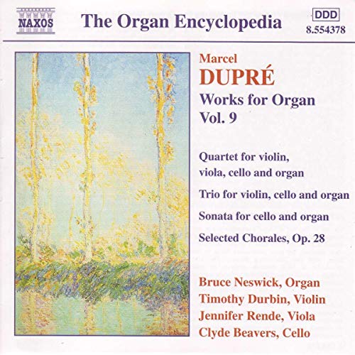 CD cover for Marcel Dupré organ works, Vol. 9, with tree painting.