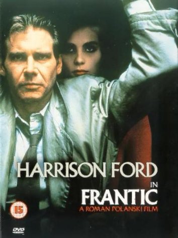 DVD cover for "Frantic" featuring Harrison Ford and a woman’s face.