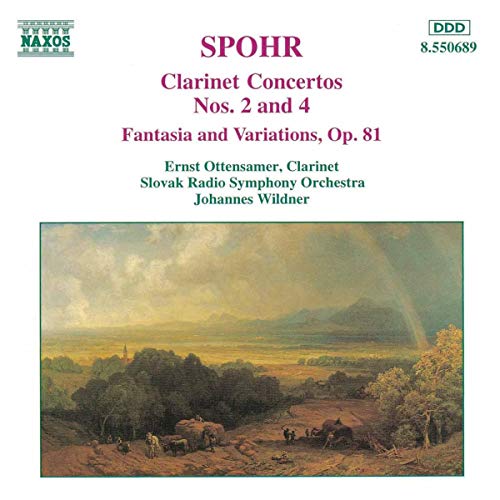 CD cover for Spohr clarinet concertos with a landscape painting.