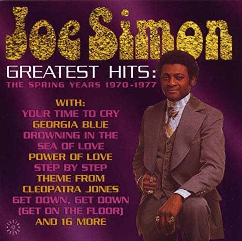 Joe Simon's "Greatest Hits" CD cover featuring a portrait of the artist.