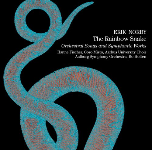 CD cover featuring a blue and red patterned snake shape on black.