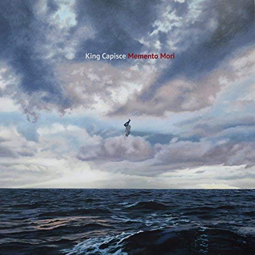 CD cover: stormy sky over ocean with a small figure falling.