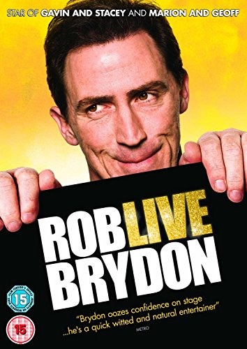 DVD cover featuring comedian Rob Brydon smiling and holding a sign.
