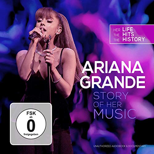 Ariana Grande CD+DVD cover featuring her performing with microphone.