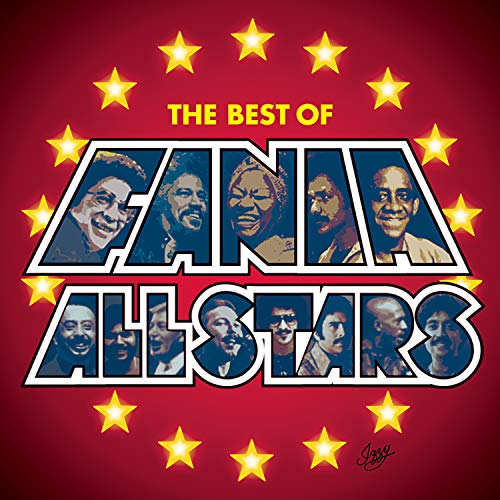 Fania All Stars "Best Of" CD cover with portraits and stars.