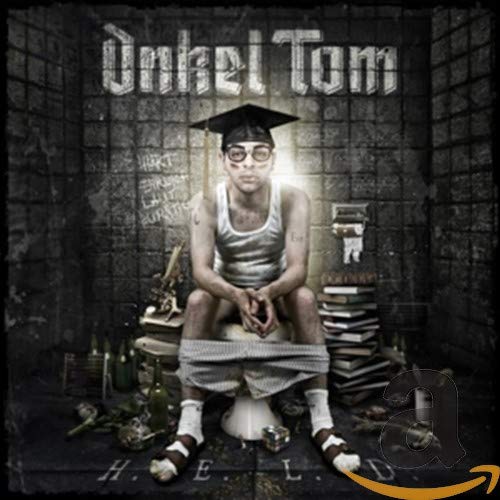 CD cover for "Onkel Tom - H.E.L.D." featuring a man on a toilet.