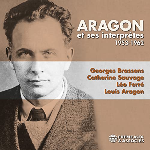 CD cover featuring a black and white portrait of Louis Aragon, 1953-1962.