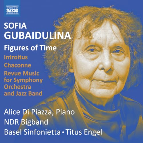 CD cover featuring a portrait of composer Sofia Gubaidulina.