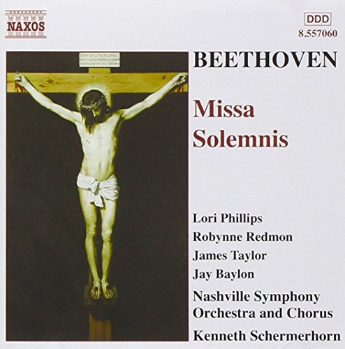 CD cover: depiction of crucifixion with text listing Beethoven’s *Missa Solemnis*.