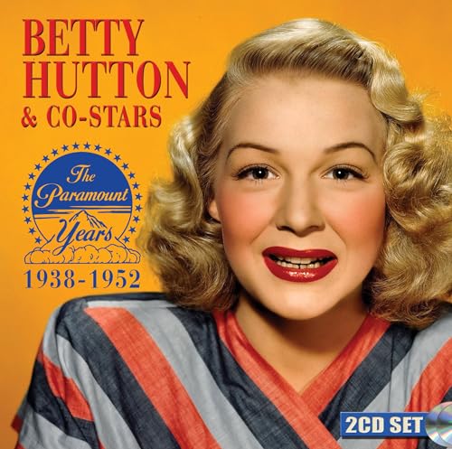 Betty Hutton smiling on a yellow background with text and a Paramount logo.