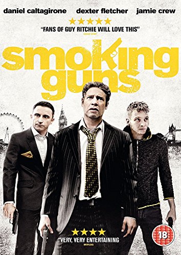 DVD cover for "Smoking Guns" featuring three men with guns.