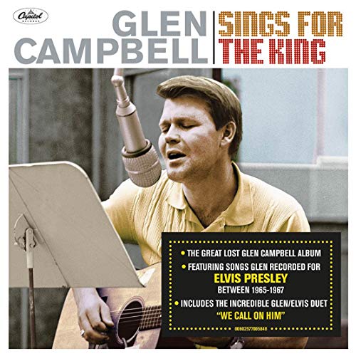 Glen Campbell album cover, featuring him singing into a microphone.