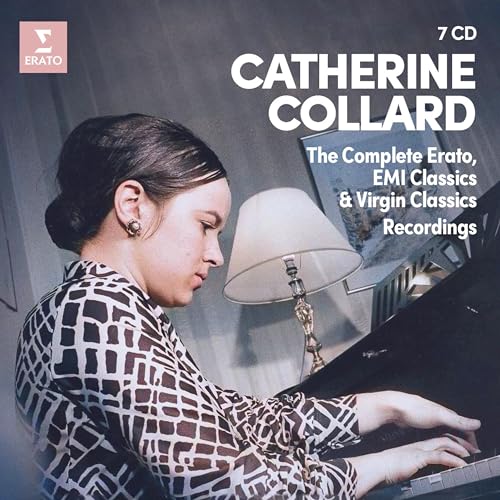 Catherine Collard at a piano, album cover for a 7CD classical set.