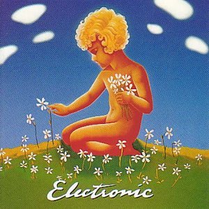 CD cover: kneeling figure with flowers against a blue, cloudy sky.