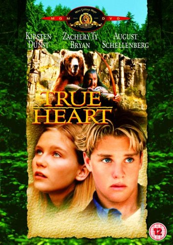 True Heart" DVD cover featuring children, a bear, and forest scenery.
