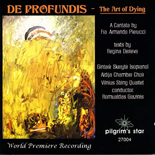 CD cover for “De Profundis” featuring abstract, colorful artwork and text.