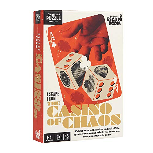 Professor PUZZLE | Escape from The Casino of Chaos | Puzzle | Ages 12+ | 1-4 Players | 45 Minutes Playing Time