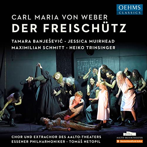 CD cover for Weber’s “Der Freischütz” opera, showing a dramatic stage scene.