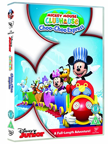 DVD cover featuring Mickey and friends riding a colorful choo-choo train.