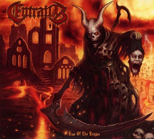 CD cover for Entrails’ “Rise Of The Reaper” featuring a demonic reaper.