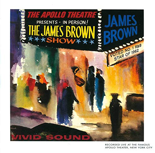James Brown album cover, “Live At The Apollo Part 1”, painted style.