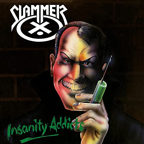 CD cover: distorted face with syringe, dark background, and band logo.