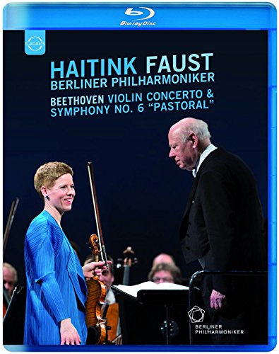 Blu-ray case featuring conductor Haitink and violinist Faust with orchestra.