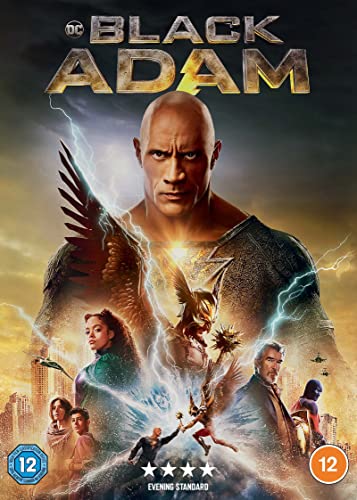 Black Adam DVD cover featuring Dwayne Johnson as the superhero.
