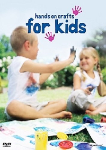 DVD cover featuring children painting outdoors, titled "Hands On Crafts for Kids".