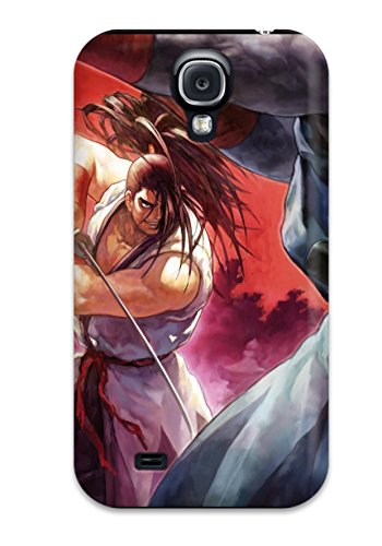 Phone case with illustration of a muscular man wielding a sword.