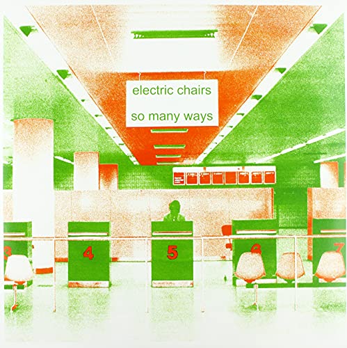 Record album cover: abstract interior with numbered booths and text.