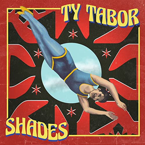CD cover for “Shades” by TY Tabor, featuring a falling acrobat.