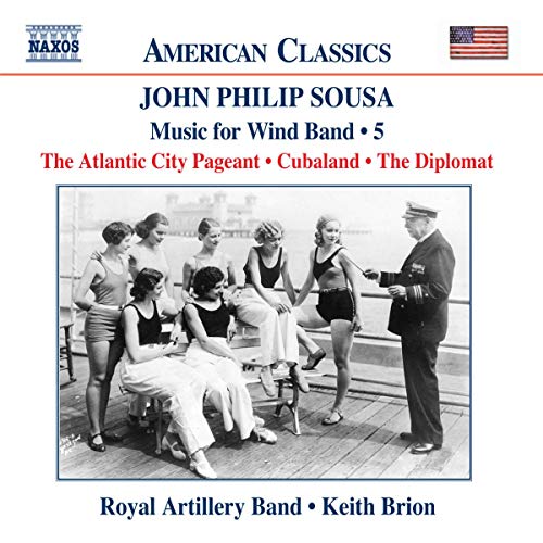 CD cover for John Philip Sousa’s “Music for Wind Band • 5” featuring a vintage photo.