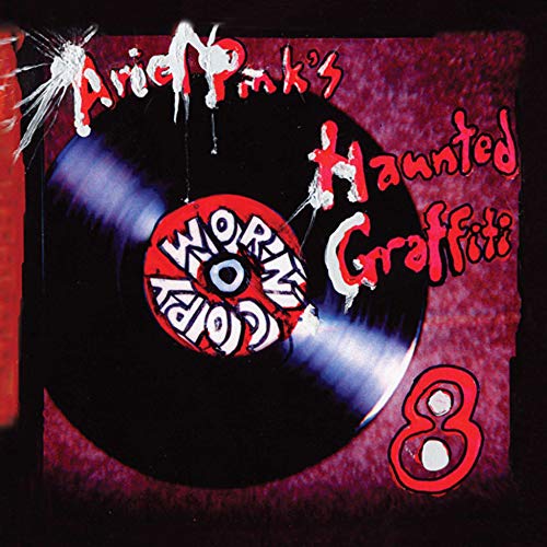 Vinyl record album cover with red graffiti-style text and imagery.