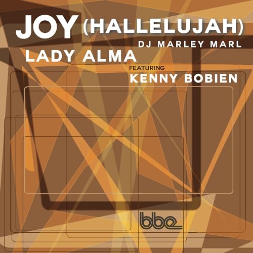 Record cover for Lady Alma’s “Joy (Hallelujah)” EP with abstract geometric design.