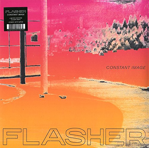 Album cover for Flasherās āConstant Imageā vinyl, pink and orange abstract art.