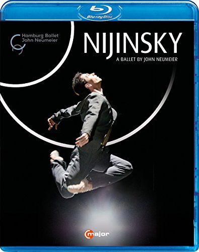 Blu-ray cover for Nijinsky ballet, featuring a dancer in mid-air.