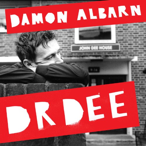 Damon Albarn “Dr Dee” CD cover with a portrait and building facade.