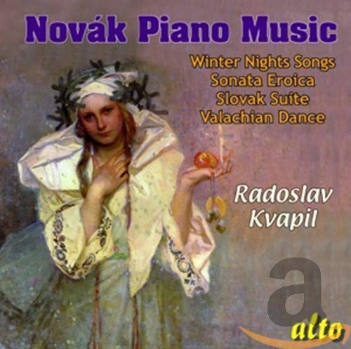 CD cover for Novak piano music featuring a woman in white.