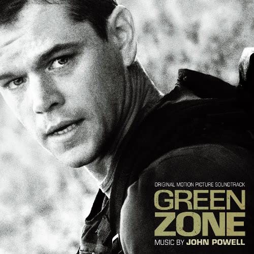 CD cover for "Green Zone" soundtrack featuring Matt Damon’s portrait.