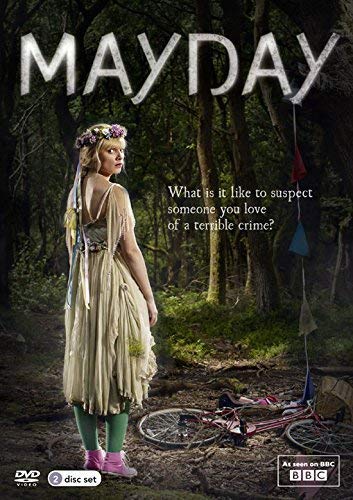 DVD cover for "Mayday" featuring a woman in a forest setting.