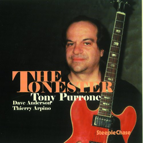 CD cover featuring jazz guitarist Tony Purrone with his red guitar.