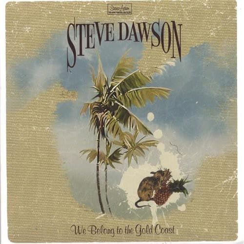 CD cover for Steve Dawson’s “Bug Parade” featuring a palm tree and possums.