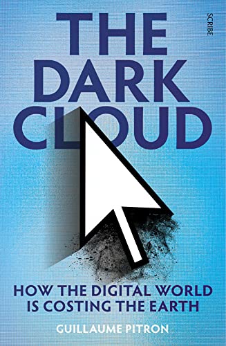 Book cover: "The Dark Cloud" with a cursor over a cracked earth image.