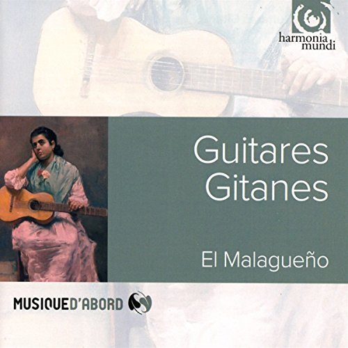 CD cover featuring a woman with a guitar, titled "Guitares Gitanes.