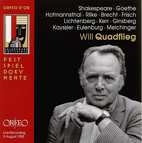 CD cover featuring a portrait of Will Quadflieg, red and black design.