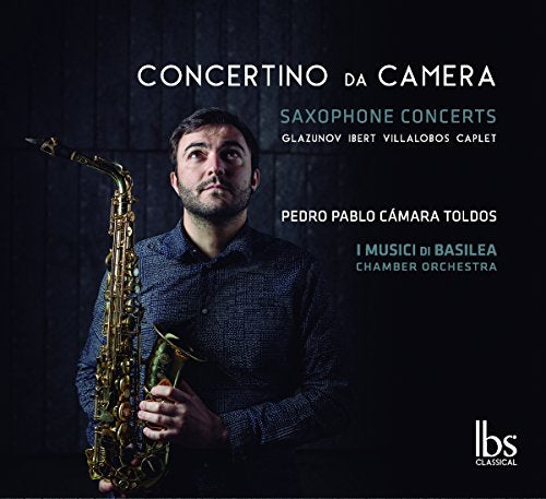 CD cover featuring a saxophonist and text: "Concertino da Camera.