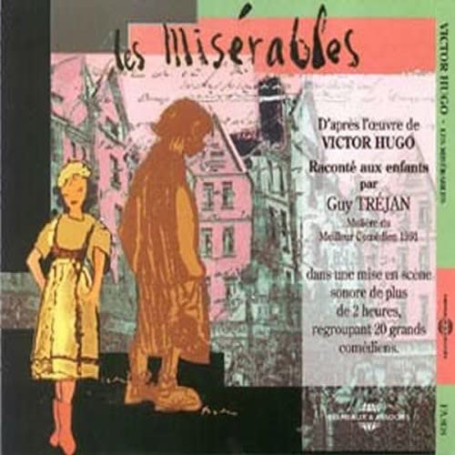CD cover for “Les Misérables” featuring figures in a historical street scene.