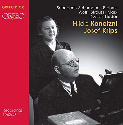 CD cover featuring portraits of Hilde Konetzni and Josef Krips in black and white.