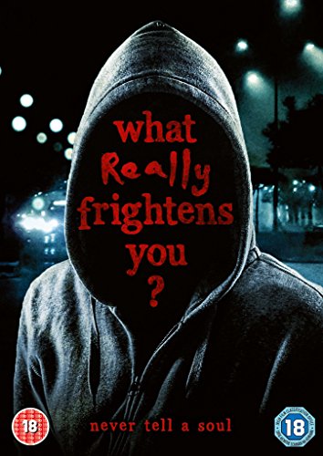 DVD cover: hooded figure in darkness, red text "What Really Frightens You?".
